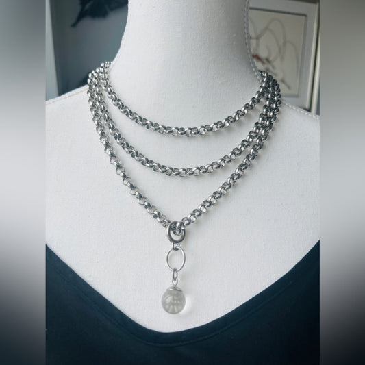 Custom 3 Tier Style Eleven Crystal Quartz BVG Inspirato Chain