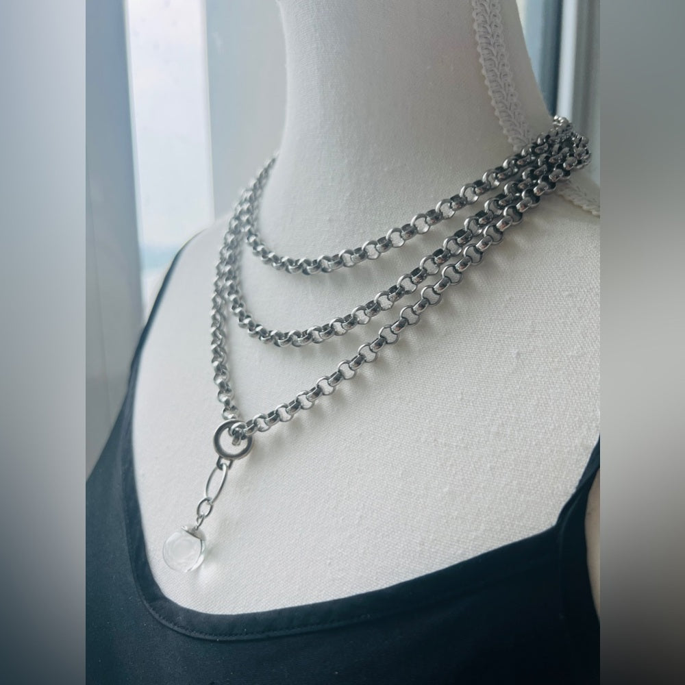 Custom 3 Tier Style Eleven Crystal Quartz BVG Inspirato Chain