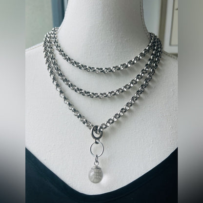 Custom 3 Tier Style Eleven Crystal Quartz BVG Inspirato Chain