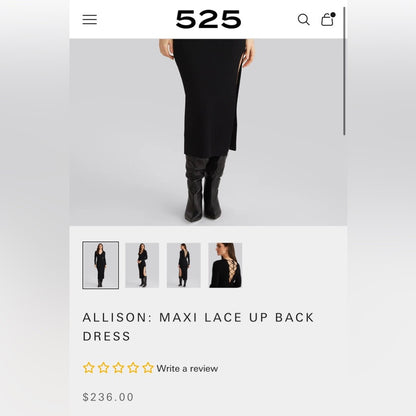 525 AMERICA - Allison: Maxi Lace Up Back Dress