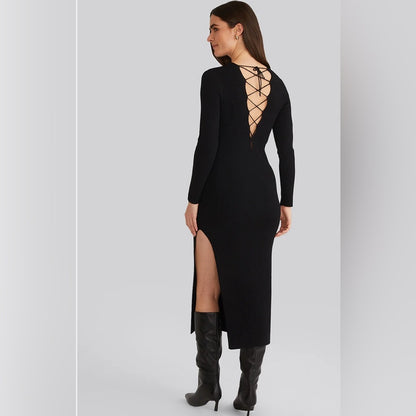525 AMERICA - Allison: Maxi Lace Up Back Dress