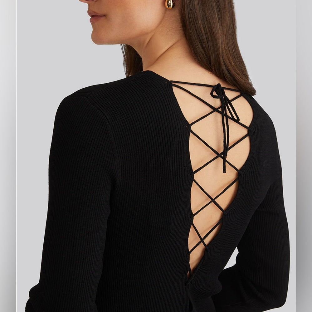 525 AMERICA - Allison: Maxi Lace Up Back Dress