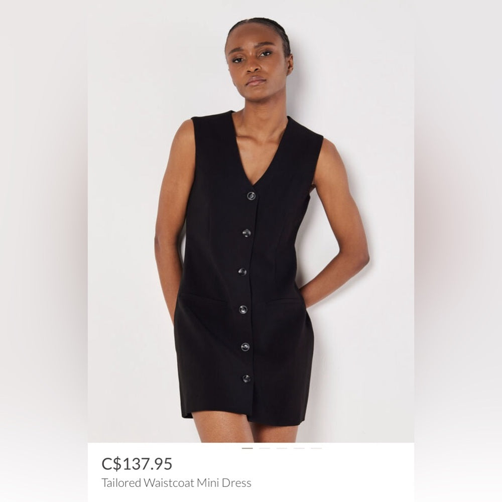 SO ♥️Apricot - Tailored Waistcoat Mini Dress