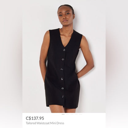 SO ♥️Apricot - Tailored Waistcoat Mini Dress