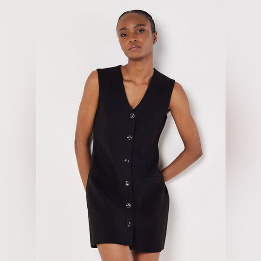 SO ♥️Apricot - Tailored Waistcoat Mini Dress