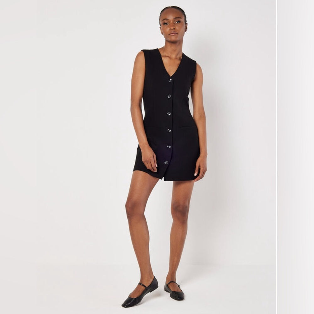 SO ♥️Apricot - Tailored Waistcoat Mini Dress