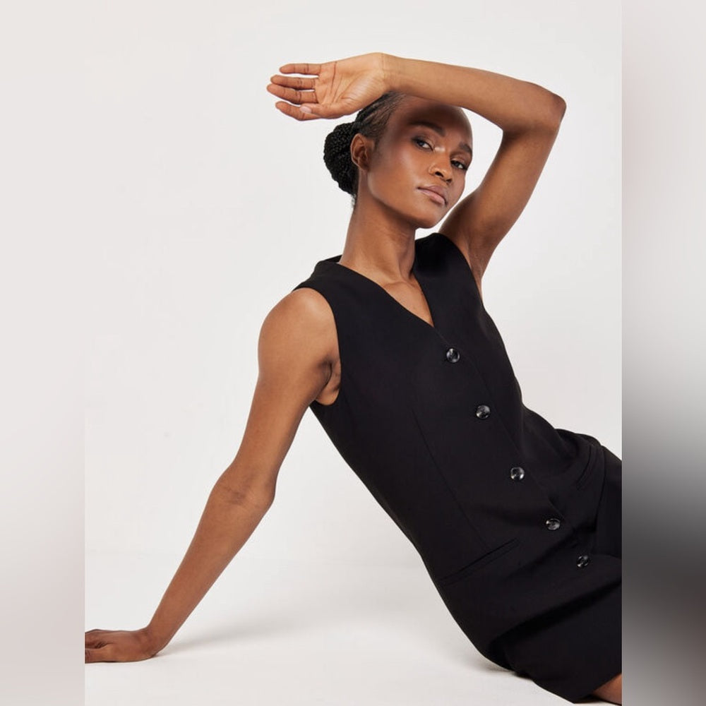 SO ♥️Apricot - Tailored Waistcoat Mini Dress