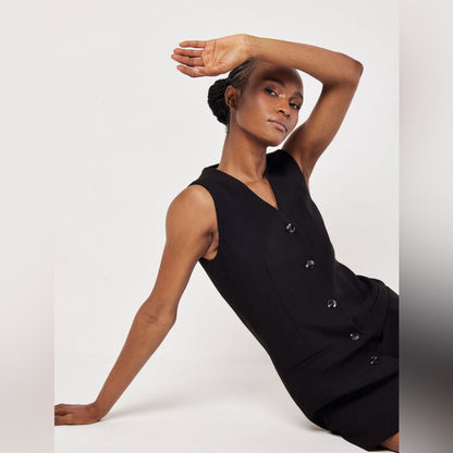 SO ♥️Apricot - Tailored Waistcoat Mini Dress