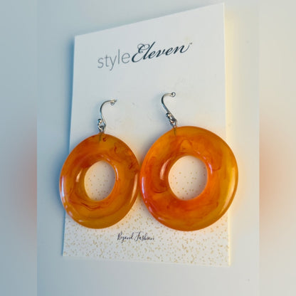 C Orange swirls in Acrylic
