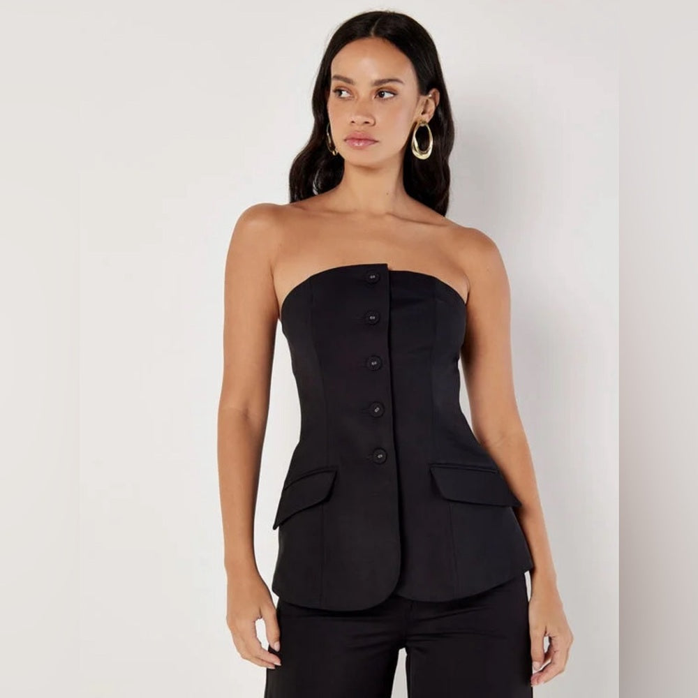 SO ♥️! Apricot  - Tailored Bandeau Waistcoat - Part of a Set