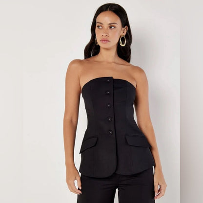 SO ♥️! Apricot  - Tailored Bandeau Waistcoat - Part of a Set