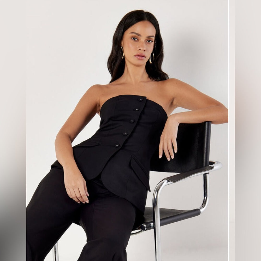 SO ♥️! Apricot  - Tailored Bandeau Waistcoat - Part of a Set