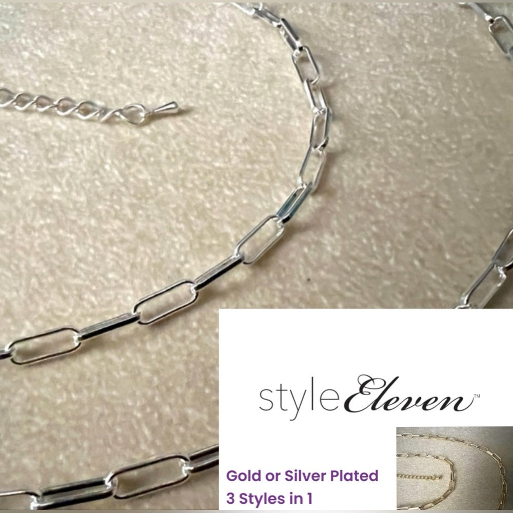 Versatile Maxi Chain 3 in 1 💫 - 18kt Gold Plated & Silver Plated