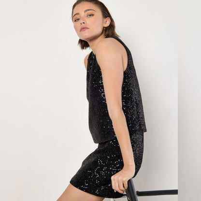 Apricot - Velvet Sequin Skirt (part of set)