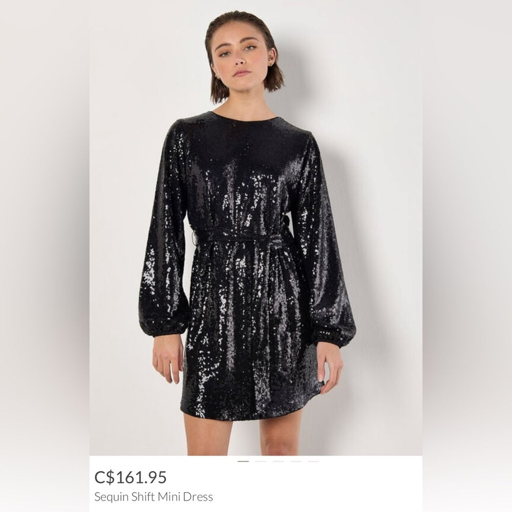 Apricot - Sequin Shift Mini Dress