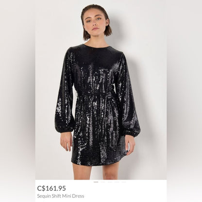 Apricot - Sequin Shift Mini Dress