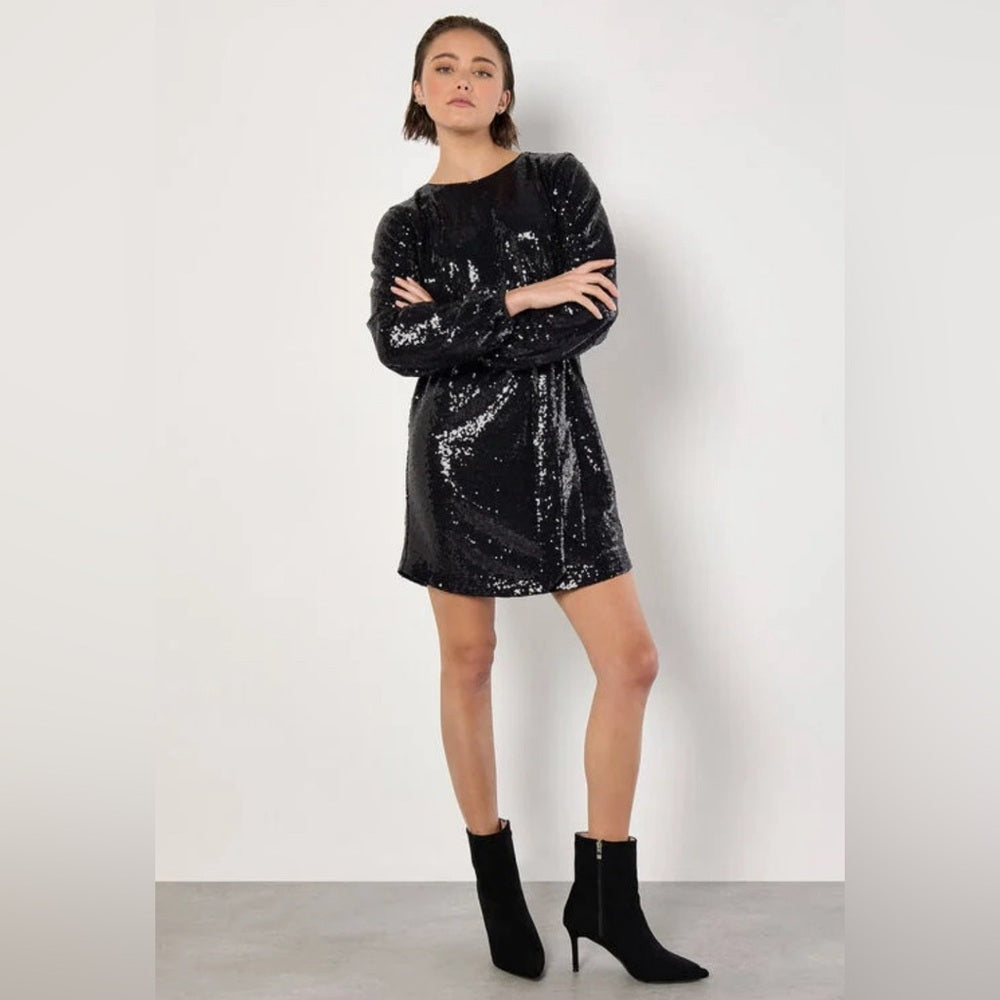 Apricot - Sequin Shift Mini Dress