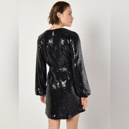 Apricot - Sequin Shift Mini Dress