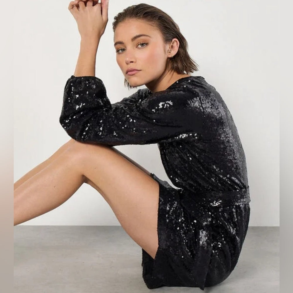 Apricot - Sequin Shift Mini Dress