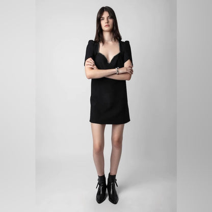 ☠️ Zadig & Voltaire - Row Crepe Straus Dress