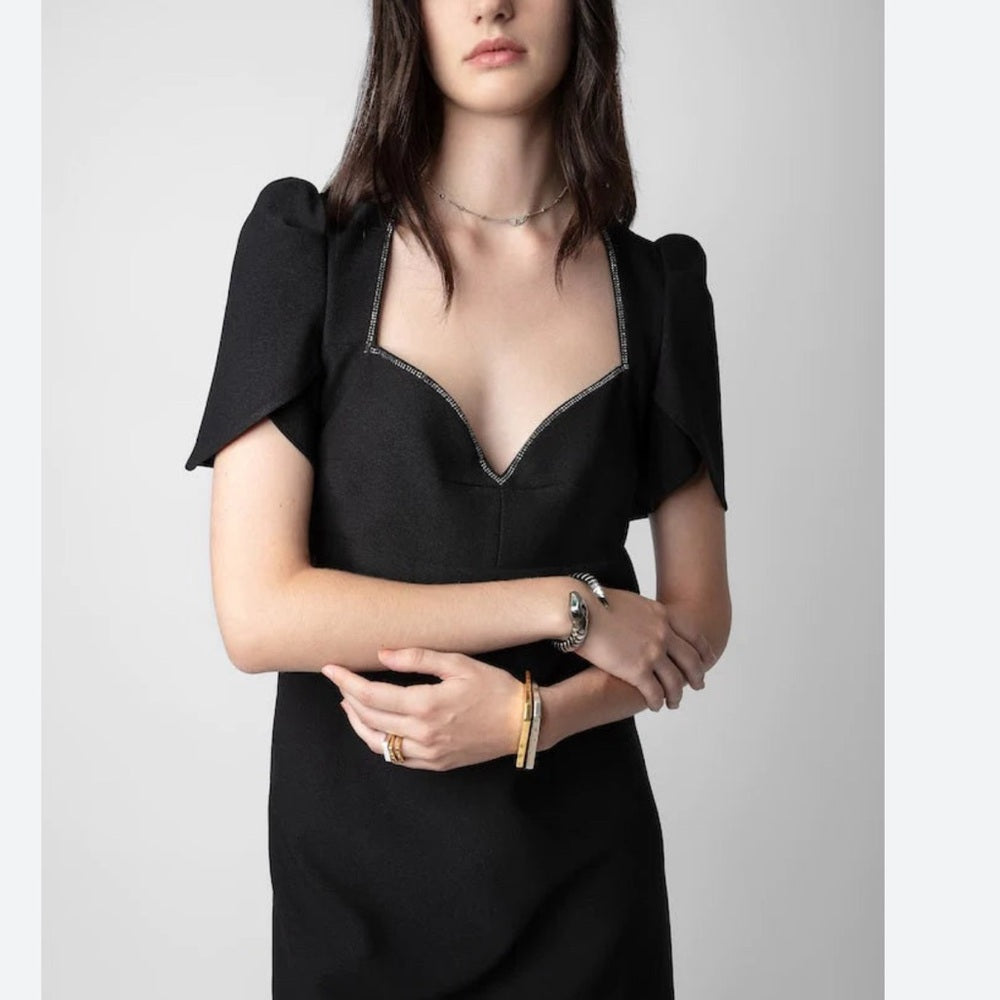 ☠️ Zadig & Voltaire - Row Crepe Straus Dress