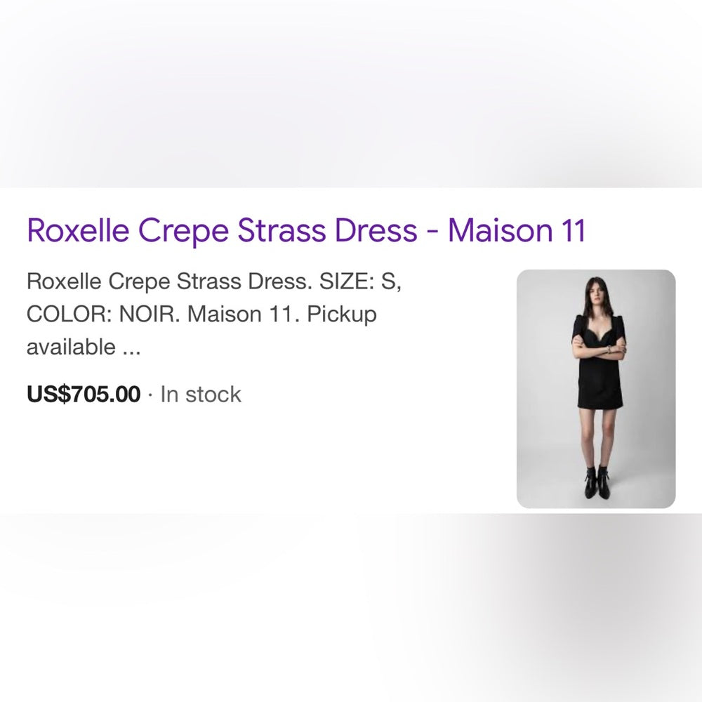 ☠️ Zadig & Voltaire - Row Crepe Straus Dress