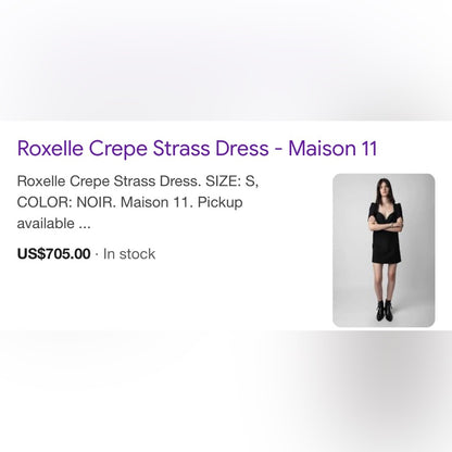 ☠️ Zadig & Voltaire - Row Crepe Straus Dress