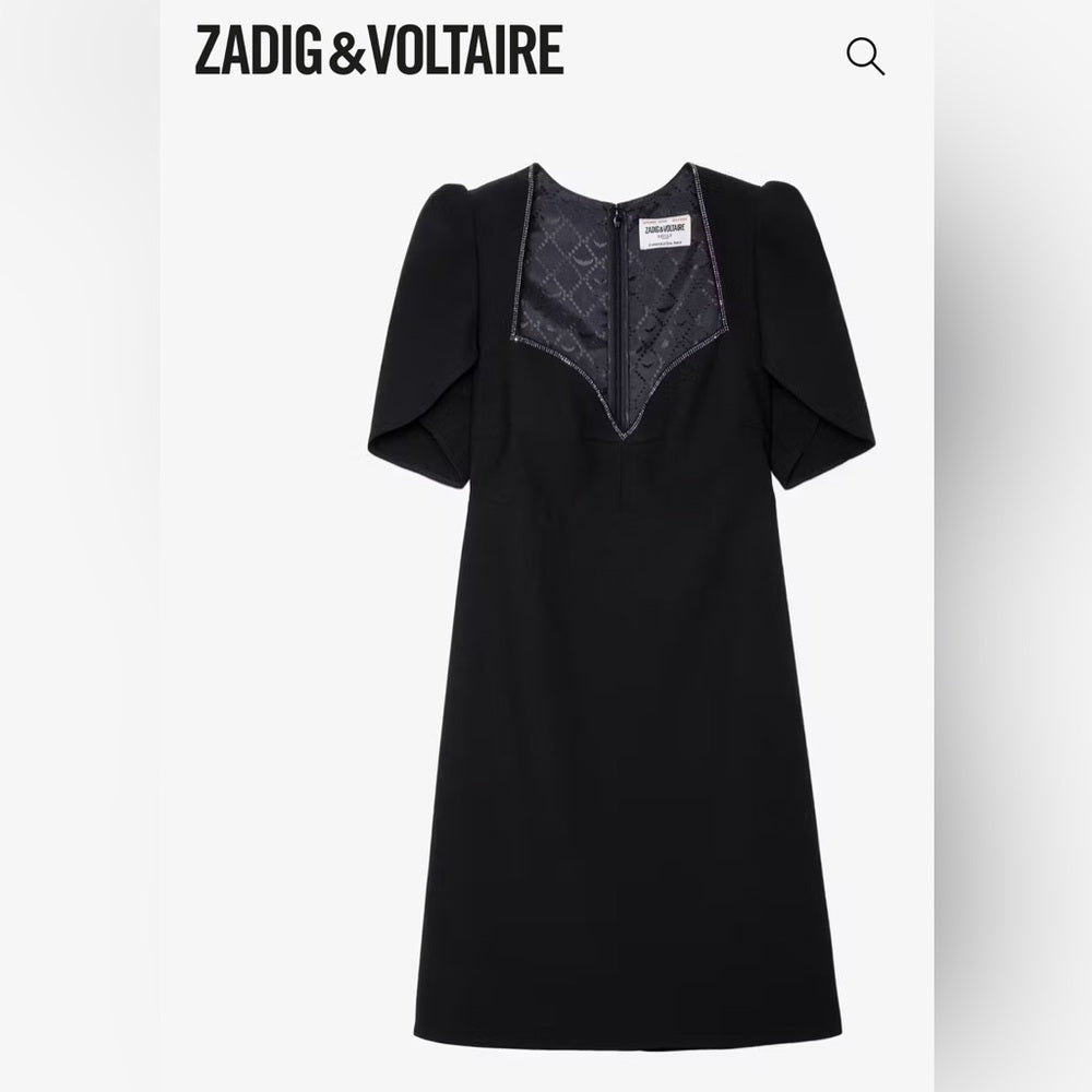 ☠️ Zadig & Voltaire - Row Crepe Straus Dress