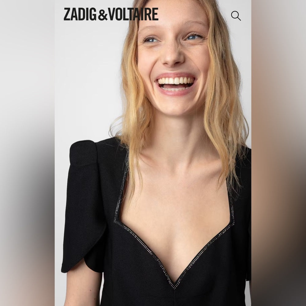 ☠️ Zadig & Voltaire - Row Crepe Straus Dress