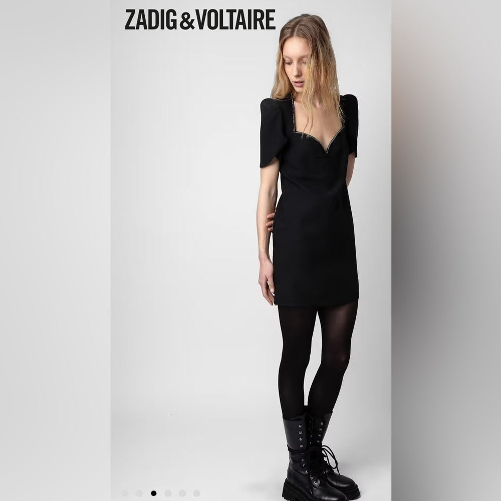 ☠️ Zadig & Voltaire - Row Crepe Straus Dress