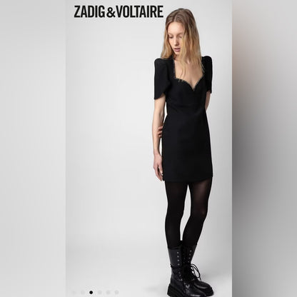 ☠️ Zadig & Voltaire - Row Crepe Straus Dress