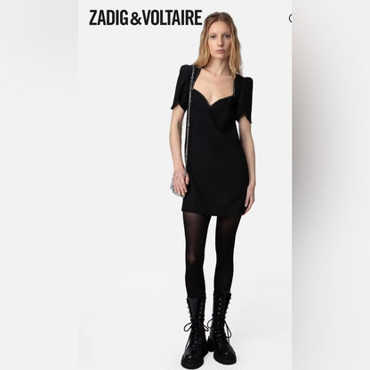 ☠️ Zadig & Voltaire - Row Crepe Straus Dress