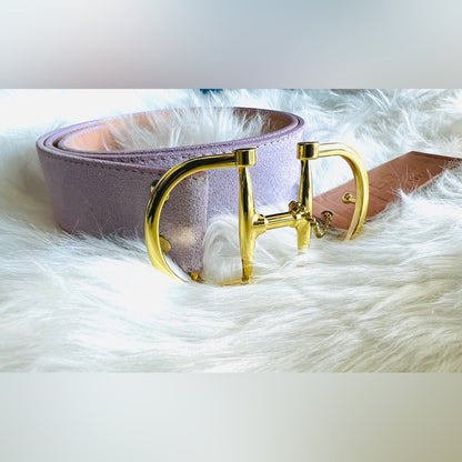 🇨🇦 Brave Leather Collection - lavendar horsebit with gold buckle