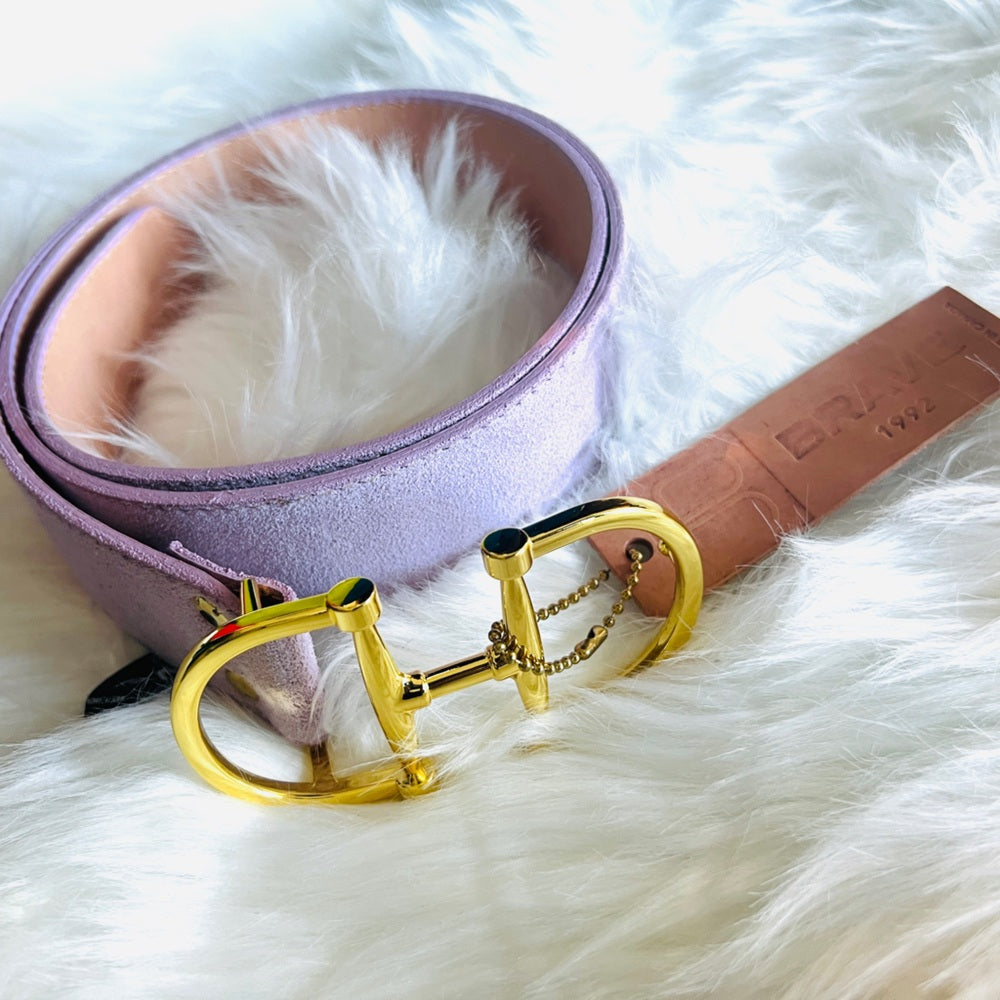 🇨🇦 Brave Leather Collection - lavendar horsebit with gold buckle