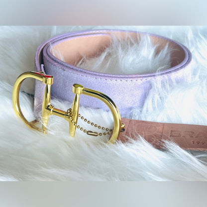 🇨🇦 Brave Leather Collection - lavendar horsebit with gold buckle