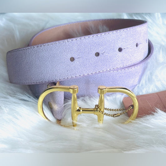 🇨🇦 Brave Leather Collection - lavendar horsebit with gold buckle