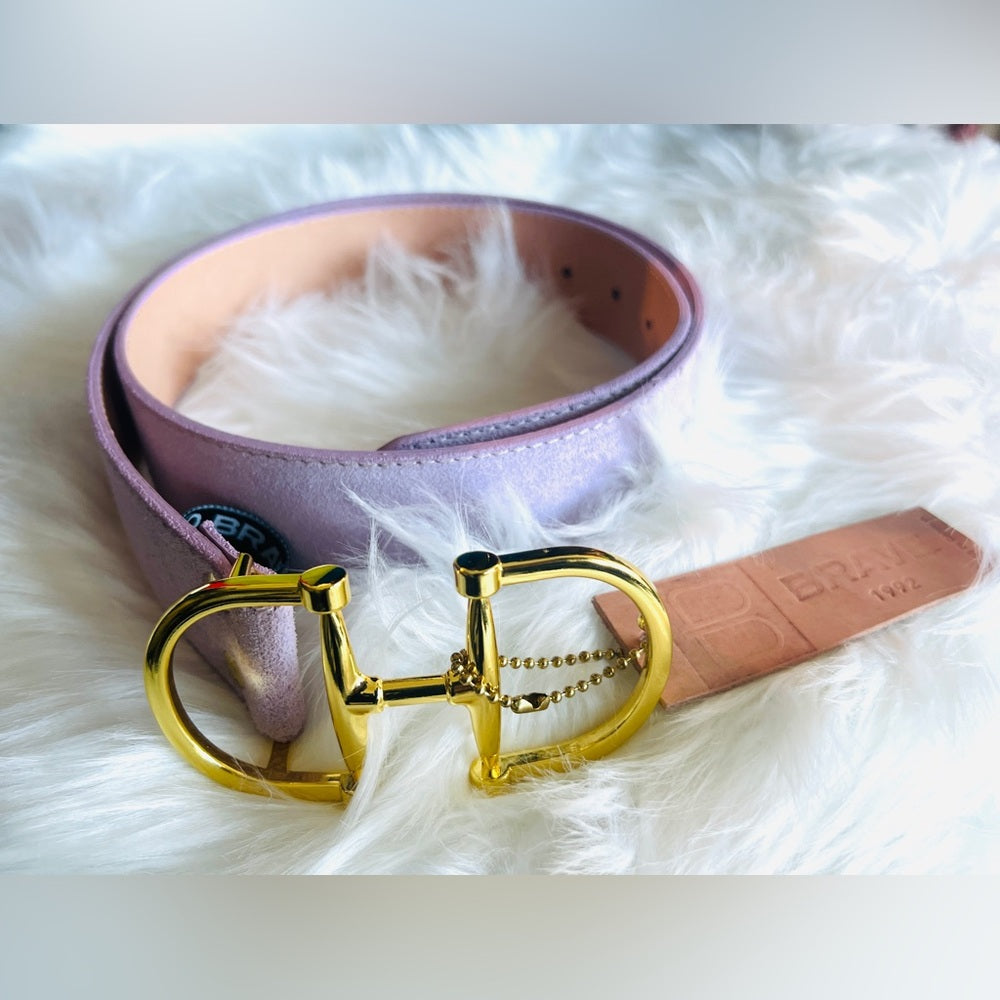 🇨🇦 Brave Leather Collection - lavendar horsebit with gold buckle