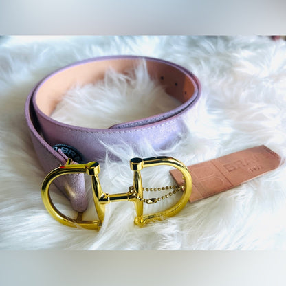 🇨🇦 Brave Leather Collection - lavendar horsebit with gold buckle