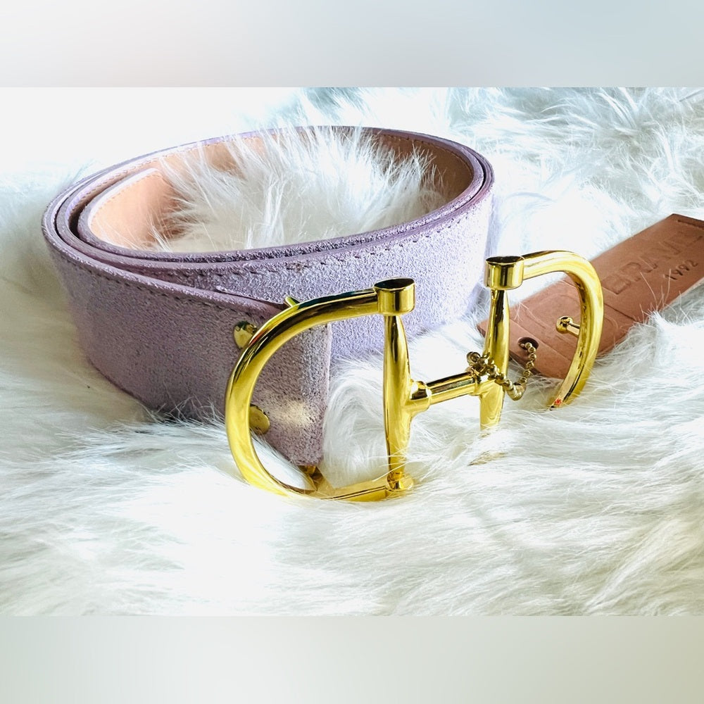 🇨🇦 Brave Leather Collection - lavendar horsebit with gold buckle