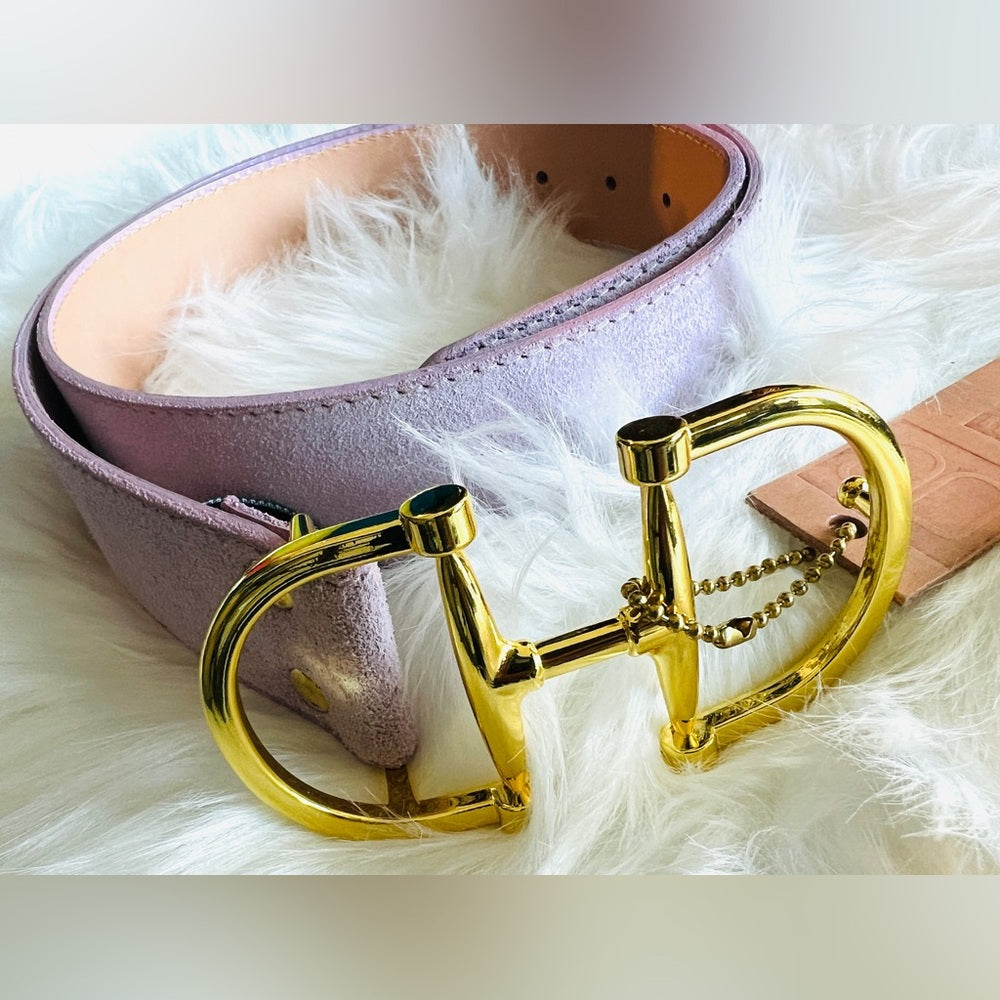 🇨🇦 Brave Leather Collection - lavendar horsebit with gold buckle