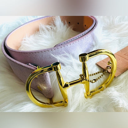 🇨🇦 Brave Leather Collection - lavendar horsebit with gold buckle
