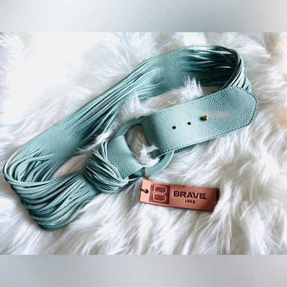 🇨🇦 Brave Leather Collection - Zuna Seafoam Leather Belt
