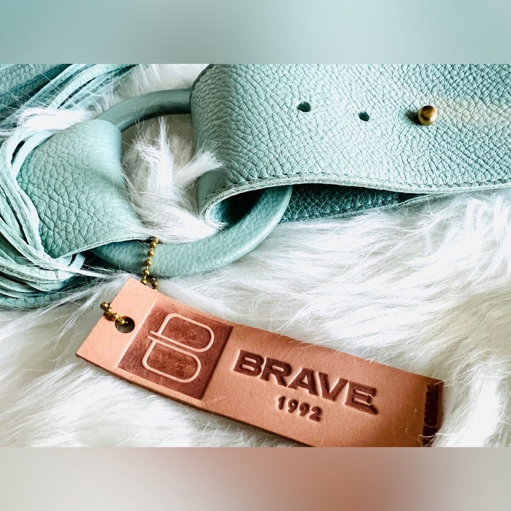🇨🇦 Brave Leather Collection - Zuna Seafoam Leather Belt