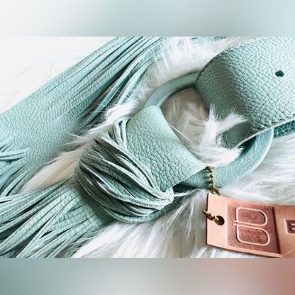 🇨🇦 Brave Leather Collection - Zuna Seafoam Leather Belt