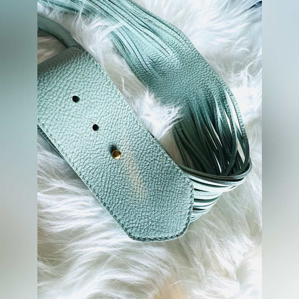 🇨🇦 Brave Leather Collection - Zuna Seafoam Leather Belt
