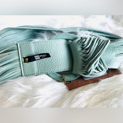 🇨🇦 Brave Leather Collection - Zuna Seafoam Leather Belt