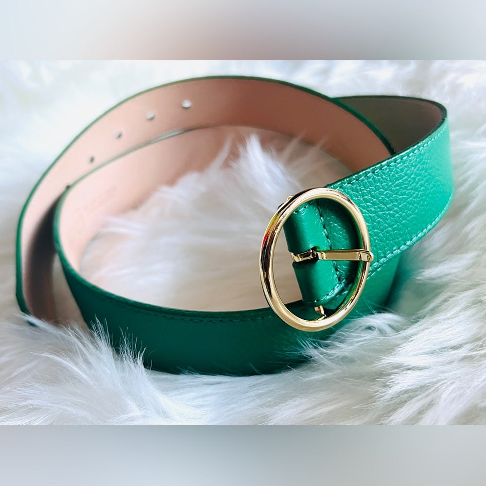 🇨🇦 Brave Leather Collection - Green Leather Belt