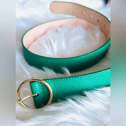 🇨🇦 Brave Leather Collection - Green Leather Belt