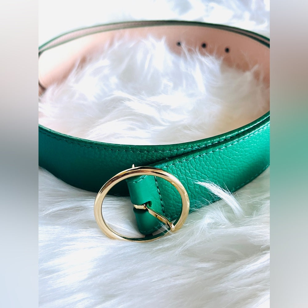 🇨🇦 Brave Leather Collection - Green Leather Belt
