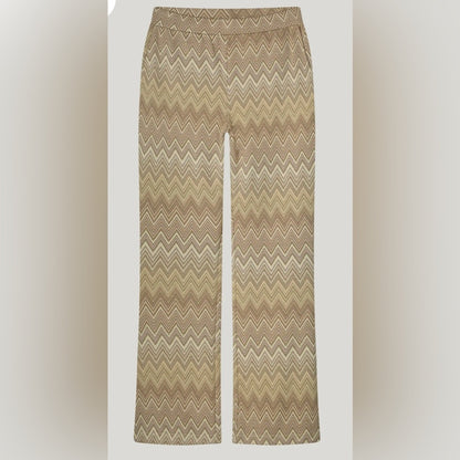 SUMMUM - FLARED TROUSERS IN ZIGZAG JACQUARD
